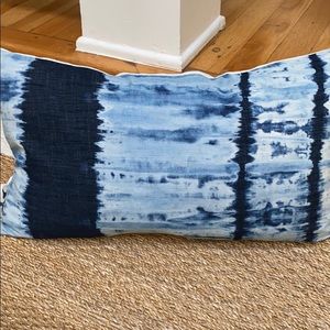 Hand dyed denim pillow